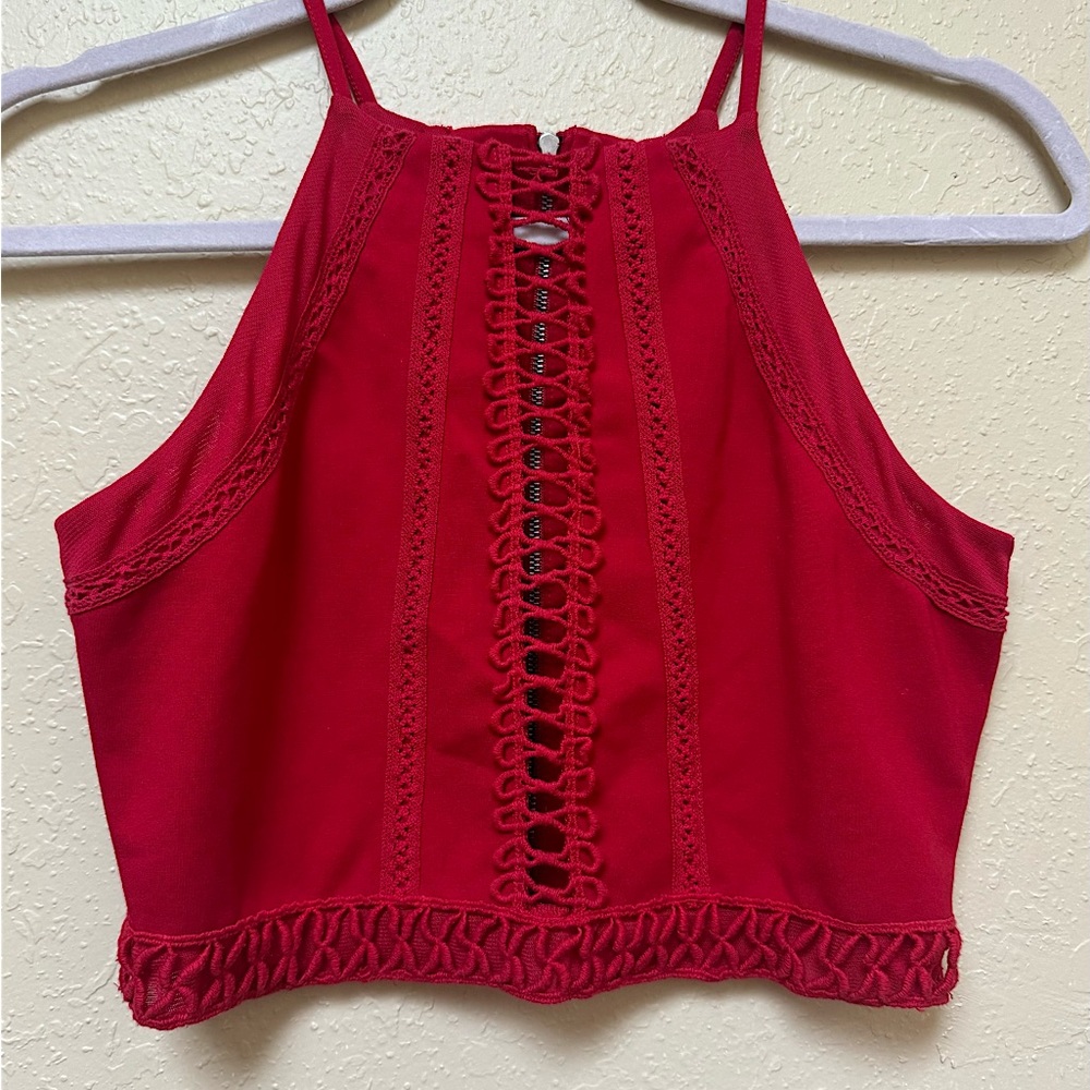 Free People High Neck Crop Tank Top Sz XS